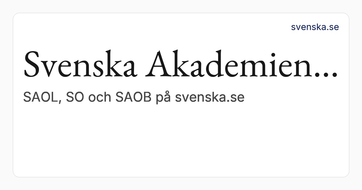svenska.se